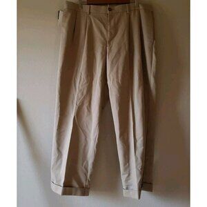 Dockers Men's Khaki Pants Pleated Cuff Relaxed Fit - NEW 38x29